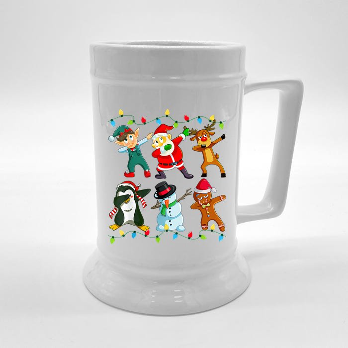 Dabbing Santa Elf Friends Christmas Xmas Dab Front & Back Beer Stein