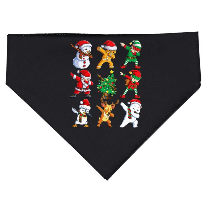 Dabbing Santa Elf Friends Christmas Xmas Dab USA-Made Doggie Bandana