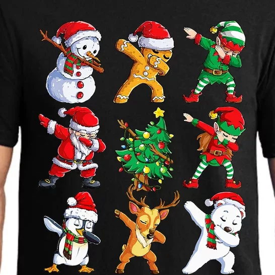 Dabbing Santa Elf Friends Christmas Xmas Dab Pajama Set