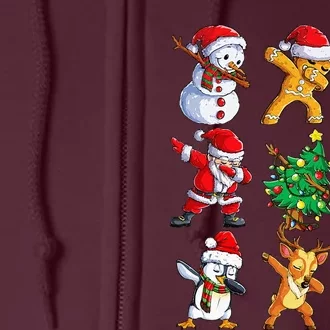 Dabbing Santa Elf Friends Christmas Xmas Dab Full Zip Hoodie