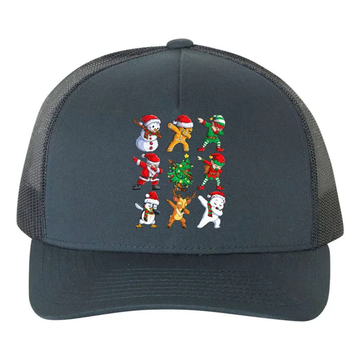 Dabbing Santa Elf Friends Christmas Xmas Dab Yupoong Adult 5-Panel Trucker Hat