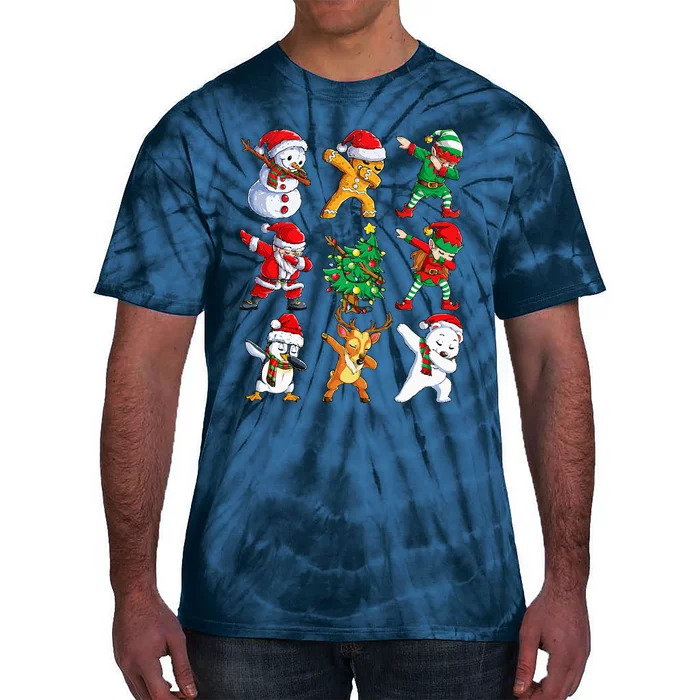 Dabbing Santa Elf Friends Christmas Xmas Dab Tie-Dye T-Shirt