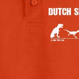 Dutch Shepherd Evolution Funny Dinosaur Dutchie K9 Dog Dry Zone Grid Performance Polo