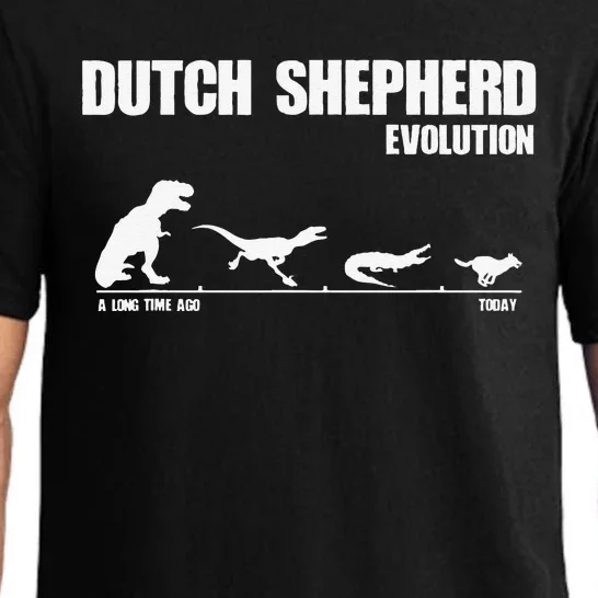 Dutch Shepherd Evolution Funny Dinosaur Dutchie K9 Dog Pajama Set