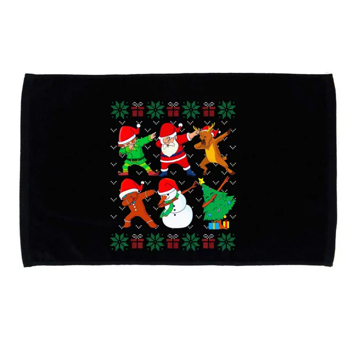 Dabbing Santa Elf Friends Ugly Xmas Sweater Dab Microfiber Hand Towel