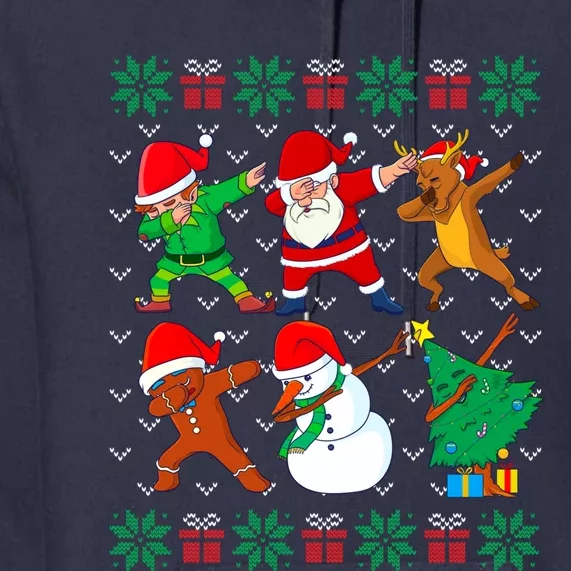 Dabbing Santa Elf Friends Ugly Xmas Sweater Boy Girl Premium Hoodie