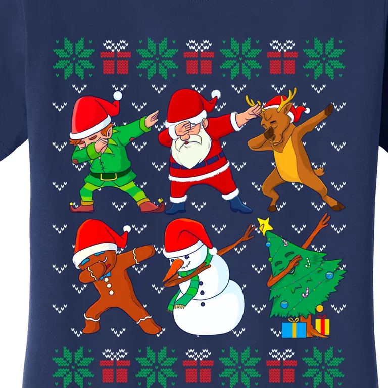 Dabbing Santa Elf Friends Ugly Xmas Sweater Boy Girl Women's T-Shirt