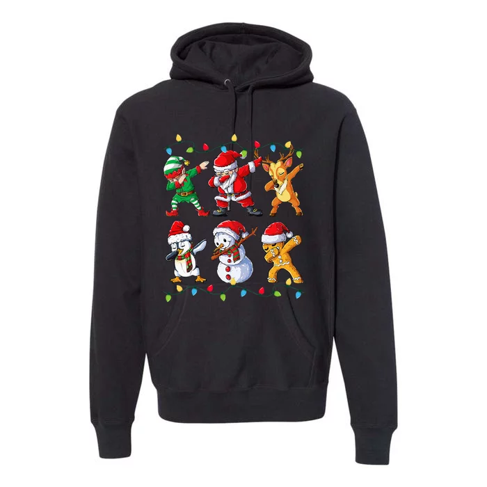 Dabbing Santa Elf Friends Christmas Premium Hoodie