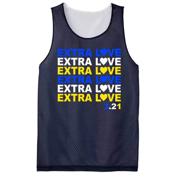 Down Syndrome Extra Love March 21st Mesh Reversible Basketball Jersey Tank