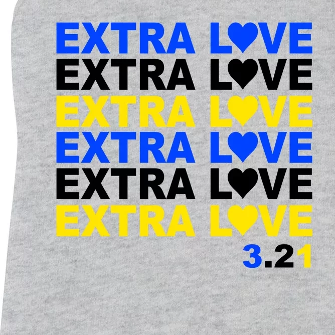 Down Syndrome Extra Love March 21st Women's Racerback Tank