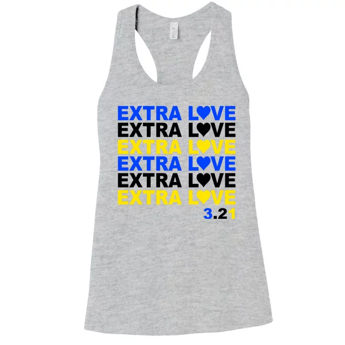 Down Syndrome Extra Love March 21st Women's Racerback Tank