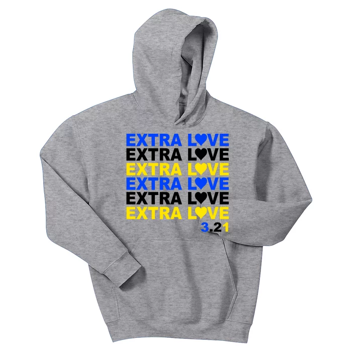 Down Syndrome Extra Love March 21st Kids Hoodie