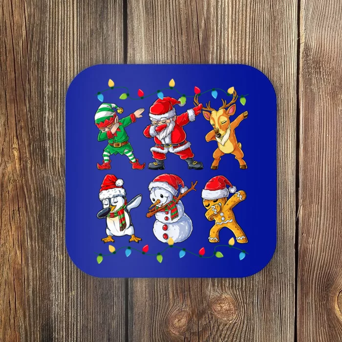 Dabbing Santa Elf Friends Christmas Xmas Dab Coaster