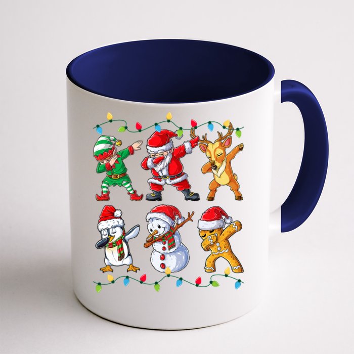 Dabbing Santa Elf Friends Christmas Xmas Dab Front & Back Coffee Mug