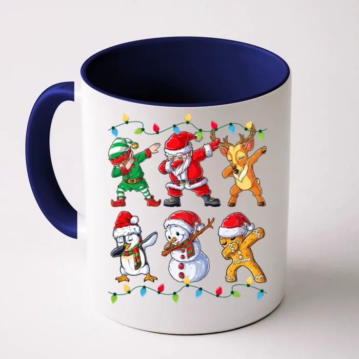 Dabbing Santa Elf Friends Christmas Xmas Dab Front & Back Coffee Mug