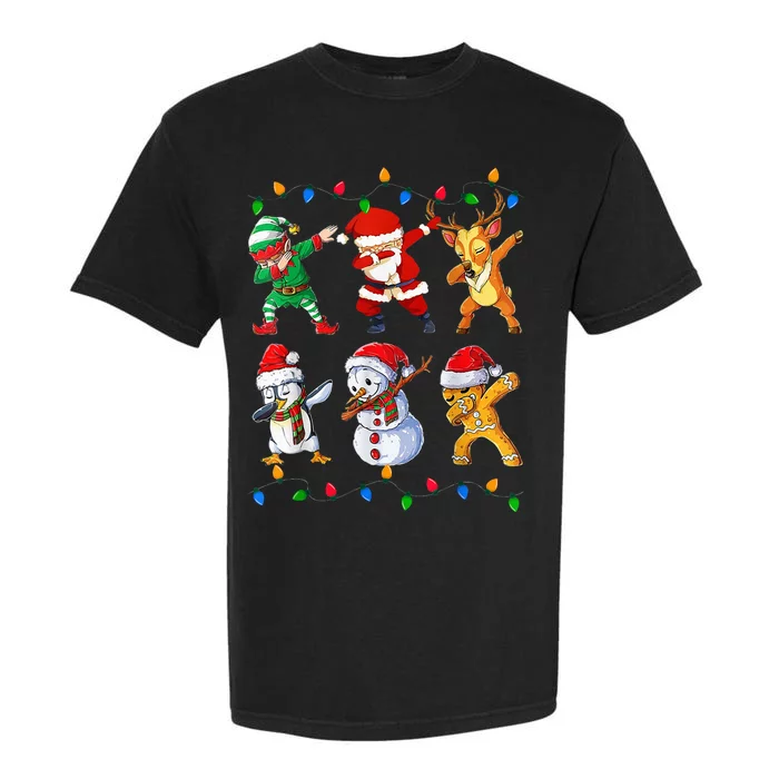 Dabbing Santa Elf Friends Christmas Funny Xmas Dab Garment-Dyed Heavyweight T-Shirt