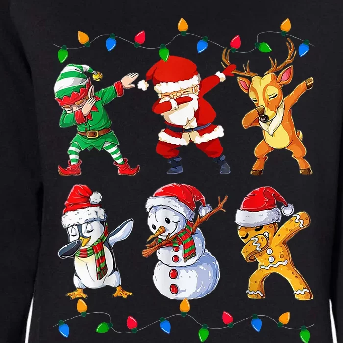 Dabbing Santa Elf Friends Christmas Funny Xmas Dab Womens California Wash Sweatshirt