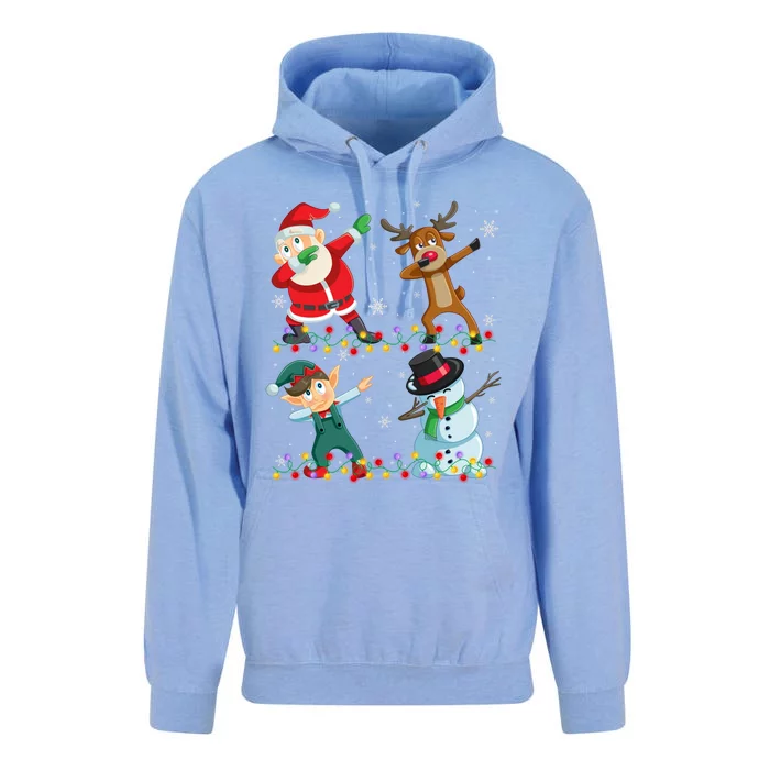 Dabbing Santa Elf Friends Christmas Funny Xmas Dab Funny Gift Unisex Surf Hoodie