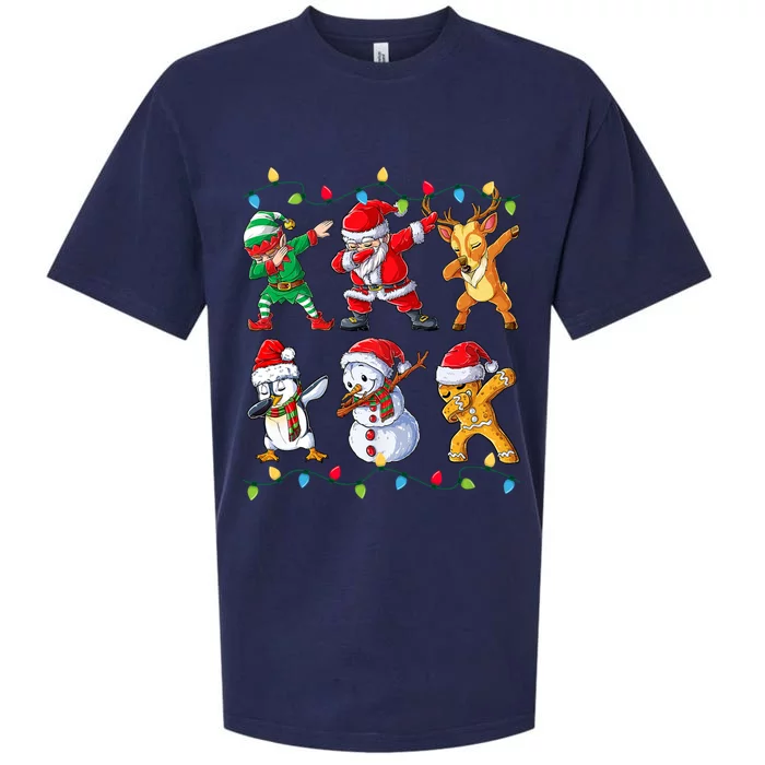 Dabbing Santa Elf Friends Christmas Xmas Dab Sueded Cloud Jersey T-Shirt