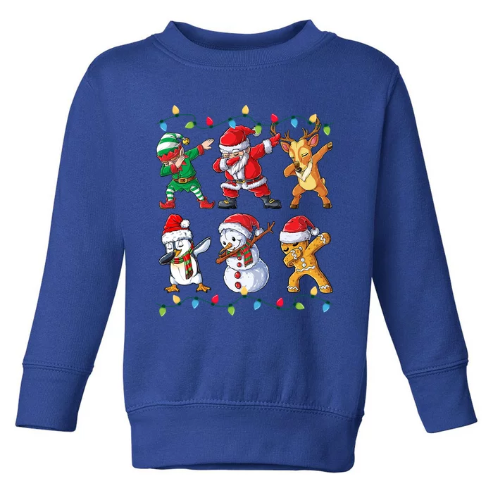 Dabbing Santa Elf Friends Christmas Xmas Dab Gift Toddler Sweatshirt