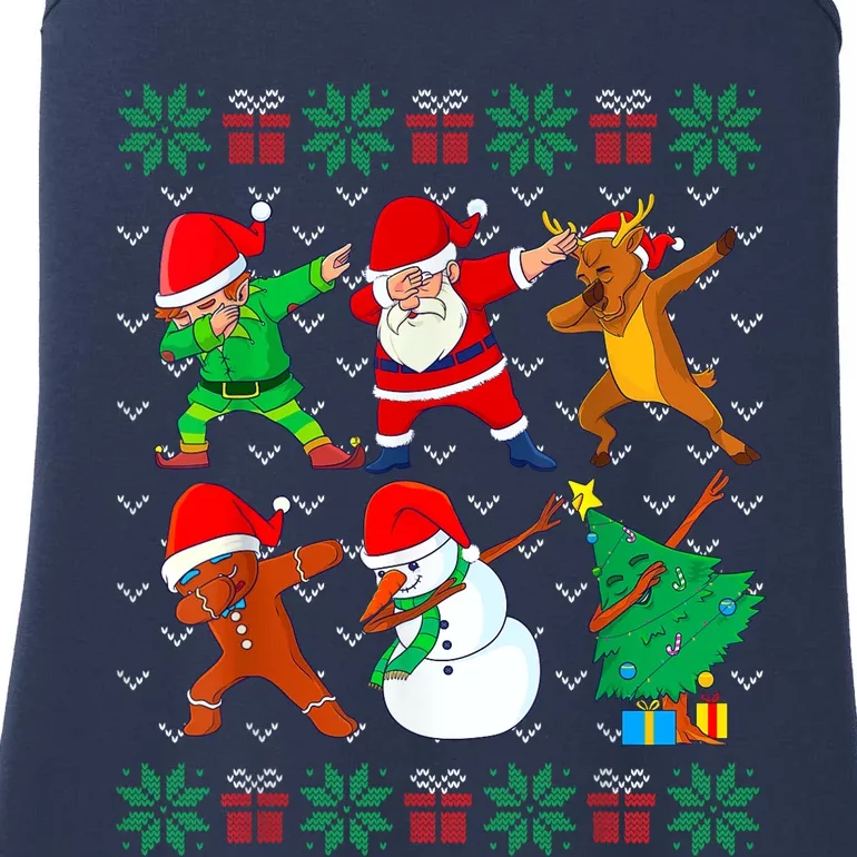 Dabbing Santa Elf Friends Ugly Xmas Sweater Dab Boy Ladies Essential Tank