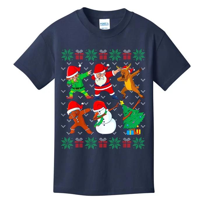 Dabbing Santa Elf Friends Ugly Xmas Sweater Dab Boy Kids T-Shirt