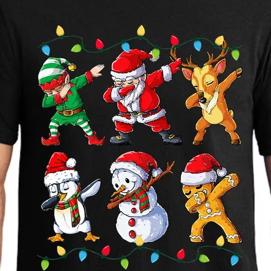 Dabbing Santa Elf Friends Christmas Xmas Dab Pajama Set