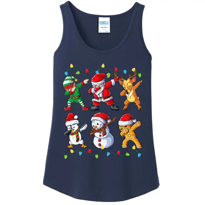 Dabbing Santa Elf Friends Christmas Xmas Dab Ladies Essential Tank