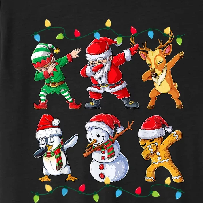 Dabbing Santa Elf Friends Christmas Xmas Dab ChromaSoft Performance T-Shirt