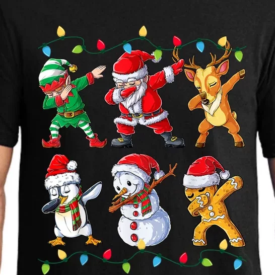 Dabbing Santa Elf Friends Christmas Xmas Dab Pajama Set