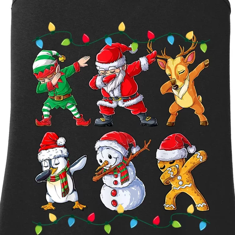 Dabbing Santa Elf Friends Christmas Xmas Dab Ladies Essential Tank