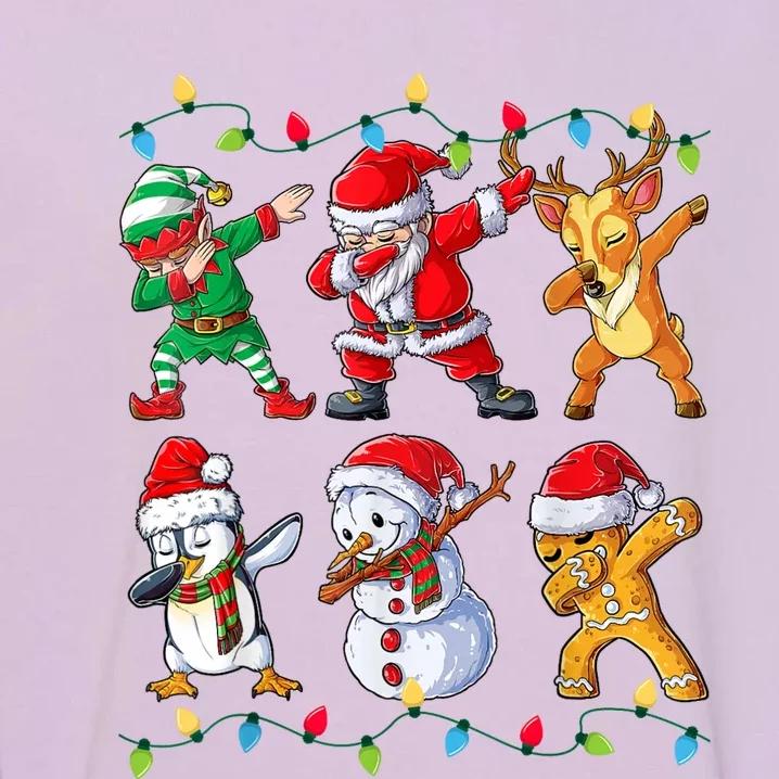 Dabbing Santa Elf Friends Christmas Xmas Dab Garment-Dyed Sweatshirt