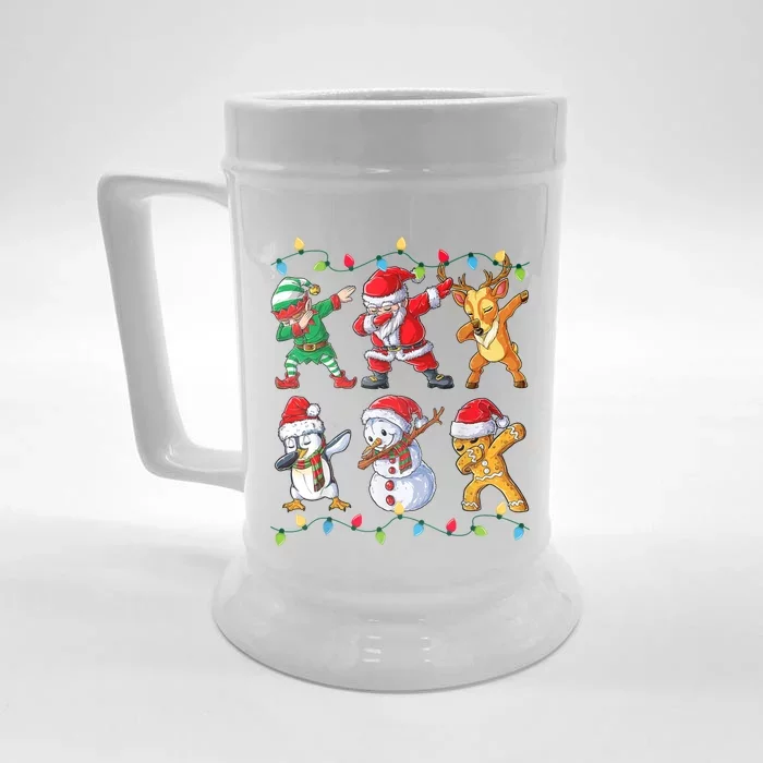 Dabbing Santa Elf Friends Christmas Xmas Dab Front & Back Beer Stein