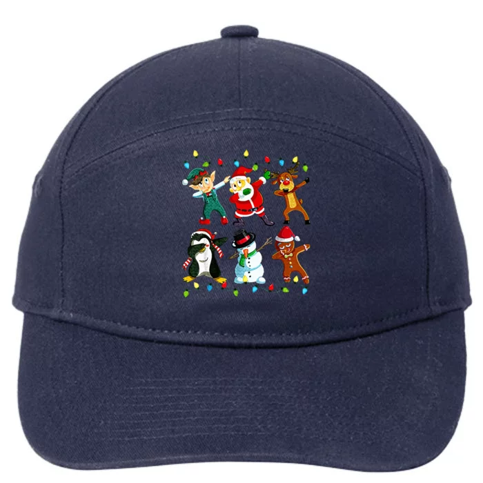 Dabbing Santa Elf Friends Christmas Xmas Dab 7-Panel Snapback Hat