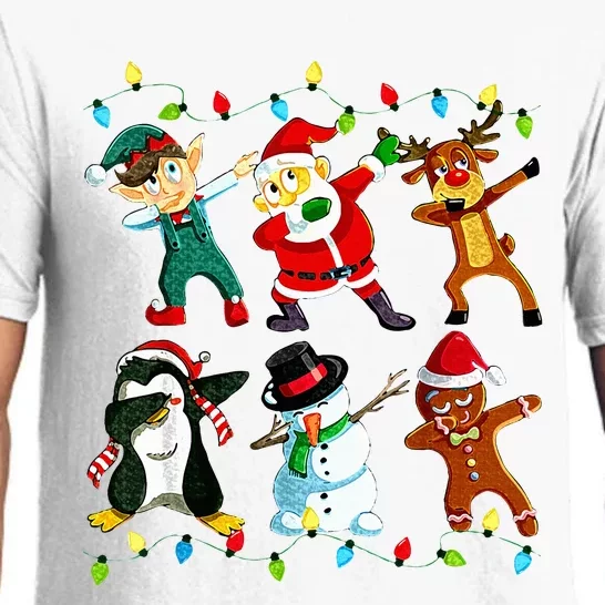 Dabbing Santa Elf Friends Christmas Xmas Dab Pajama Set