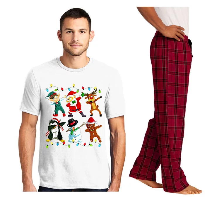 Dabbing Santa Elf Friends Christmas Xmas Dab Pajama Set