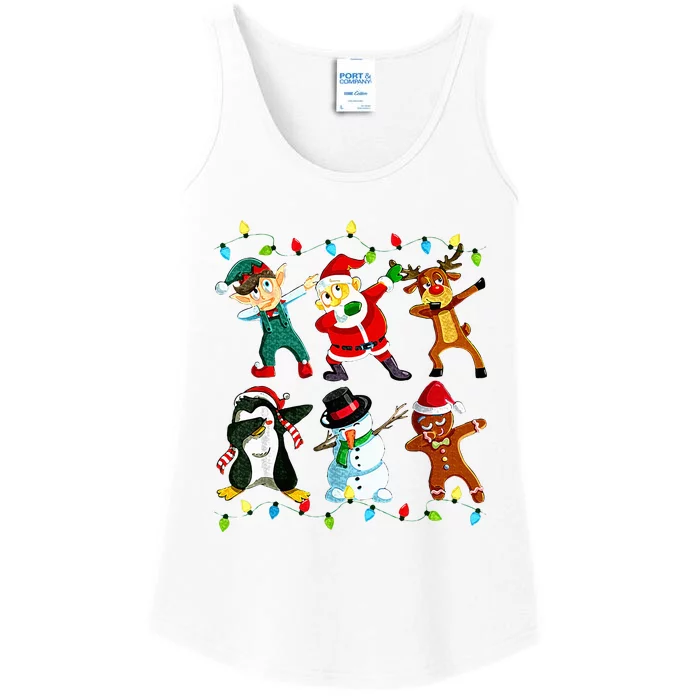 Dabbing Santa Elf Friends Christmas Xmas Dab Ladies Essential Tank