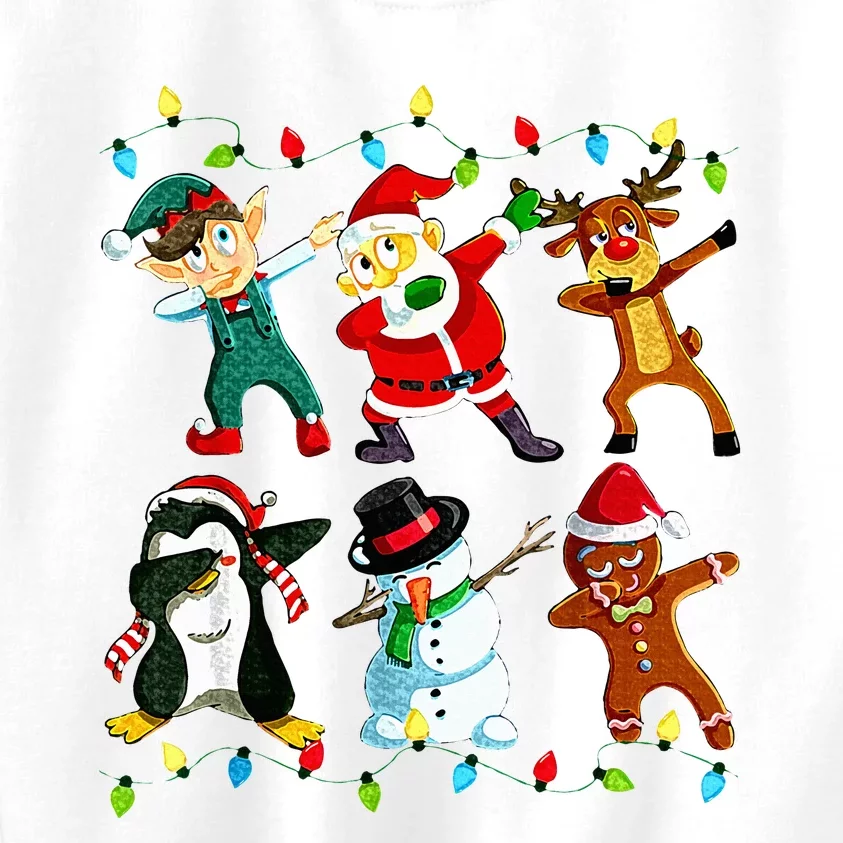 Dabbing Santa Elf Friends Christmas Xmas Dab Kids Sweatshirt