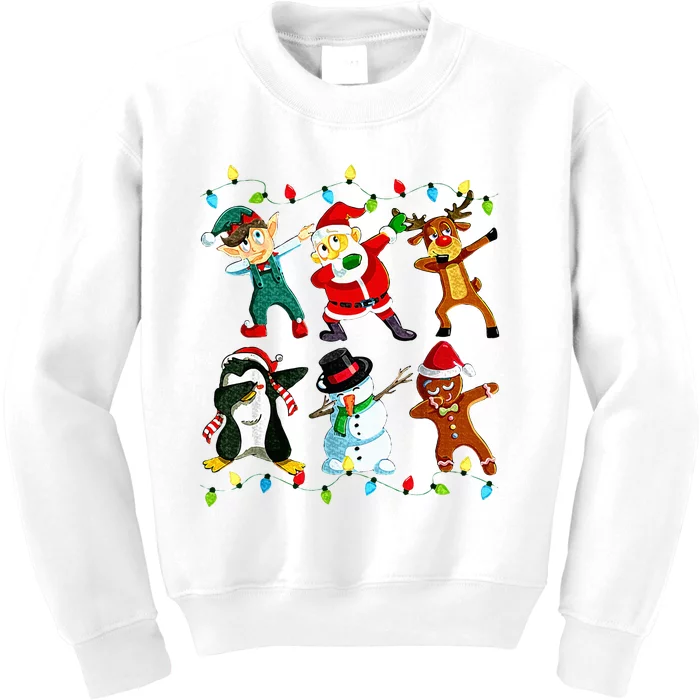 Dabbing Santa Elf Friends Christmas Xmas Dab Kids Sweatshirt