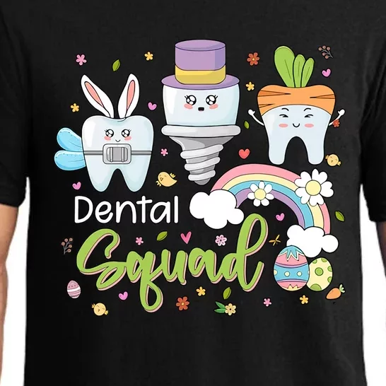 Dental Squad Easter Funny Cute Rabbit Bunny Dentist Crew Dental Hygienist Pajama Set