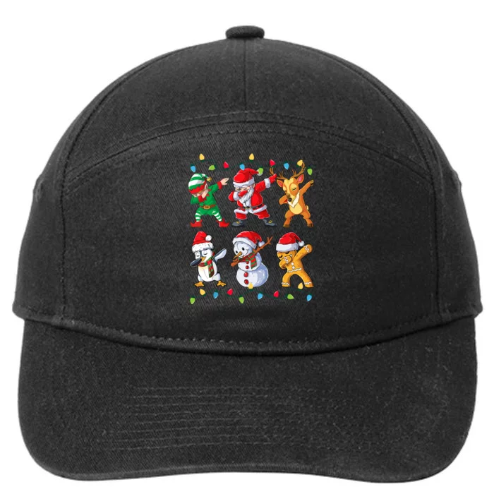 Dabbing Santa Elf Friends Christmas Xmas Dab 7-Panel Snapback Hat