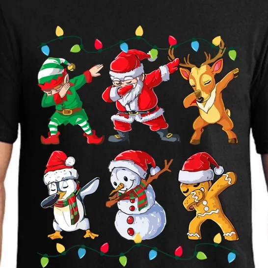 Dabbing Santa Elf Friends Christmas Xmas Dab Pajama Set