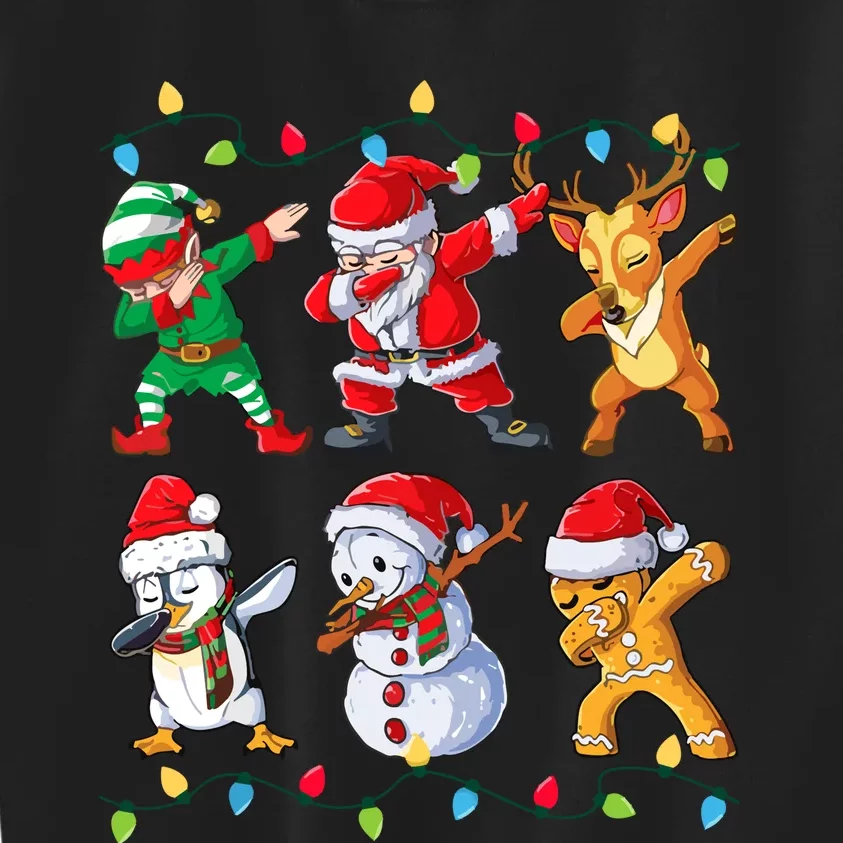 Dabbing Santa Elf Friends Christmas Xmas Dab Kids Sweatshirt