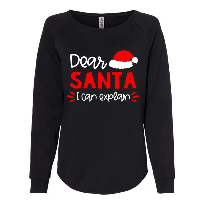 Dear Santa Funny Matching Family Christmas Pajamas Womens California Wash Sweatshirt