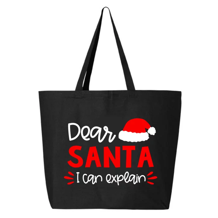 Dear Santa Funny Matching Family Christmas Pajamas 25L Jumbo Tote