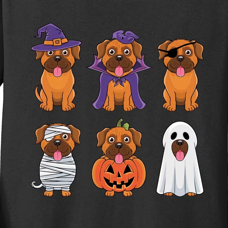 Dog Sets For Halloween 2024 For Dog Lovers And Owners Kids Long Sleeve Shirt