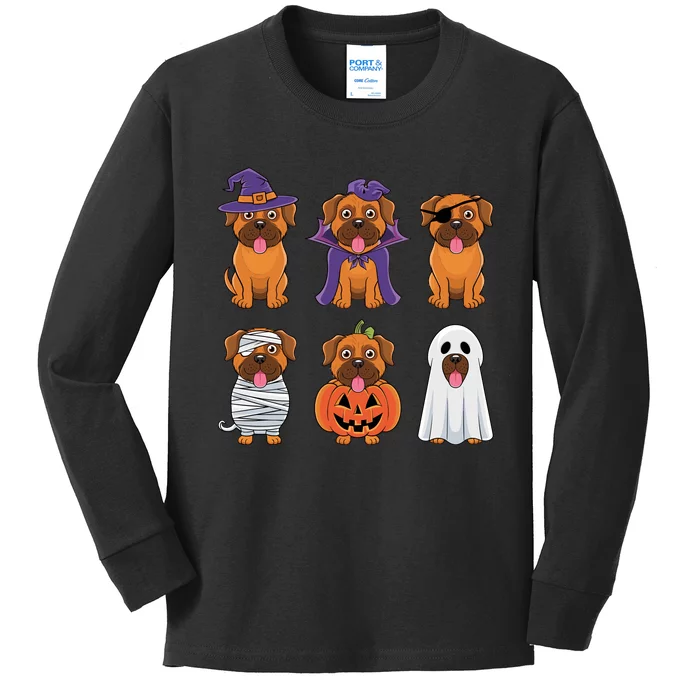 Dog Sets For Halloween 2024 For Dog Lovers And Owners Kids Long Sleeve Shirt