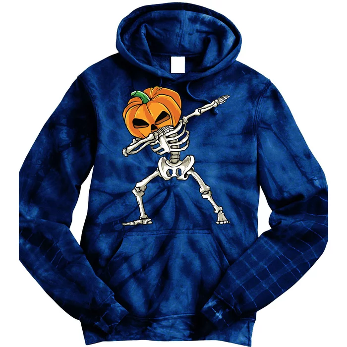 Dabbing Skeleton For Boy Halloween 2024 Tie Dye Hoodie