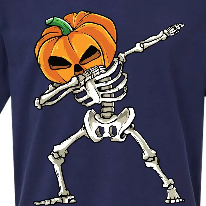 Dabbing Skeleton For Boy Halloween 2024 Sueded Cloud Jersey T-Shirt