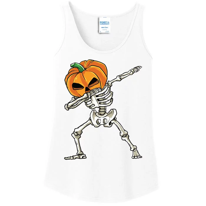 Dabbing Skeleton For Boy Halloween 2024 Ladies Essential Tank